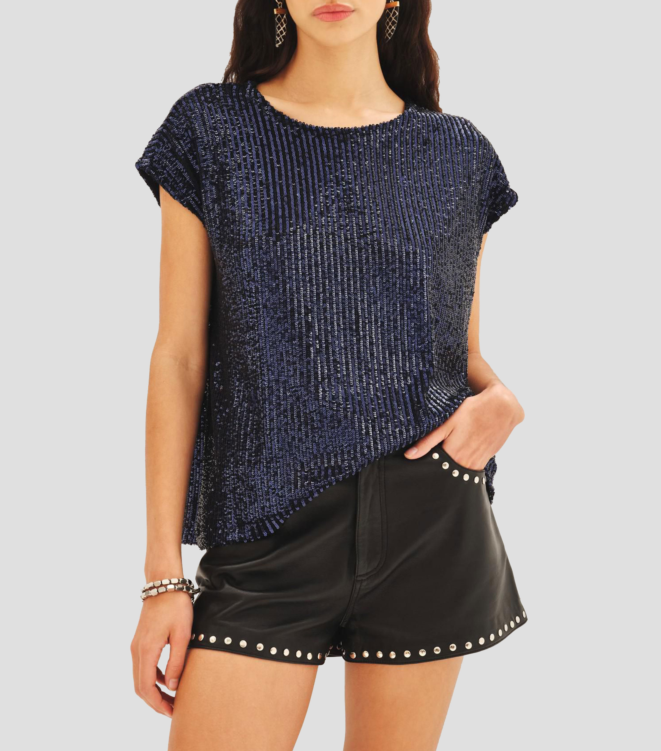 Blusa fantasía manga corta Mujer